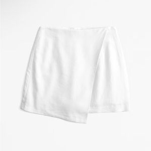 Abercrombie & Fitch White Linen Skort